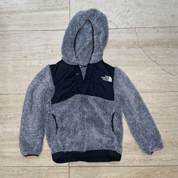 The North Face Light‎ Gray Fleece 1/4 Zip (snap) Jacket Girl's Size XXS - Picture 1 of 5